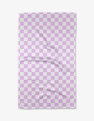Geometry Tea Towel Checker Love