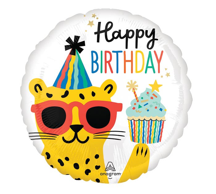 17" Happy Birthday Cool Cheetah