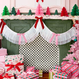 6ft Red & Pink Bow Bliss Banner w/ Layered Fringe
