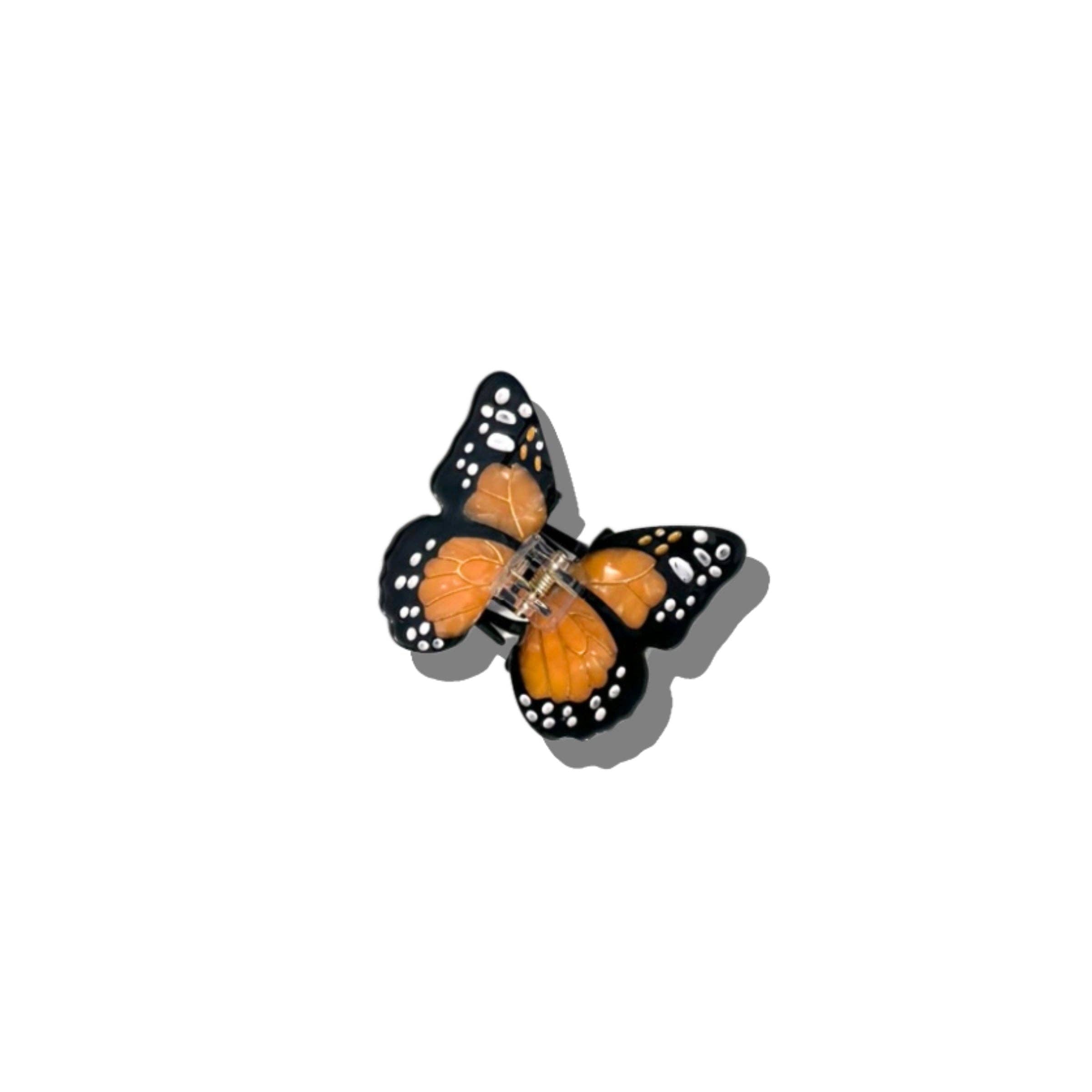 Solar Eclipse Hand-painted Mini Monarch Butterfly Hair Claw