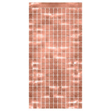 Metallic Square Foil Curtain Rose Gold