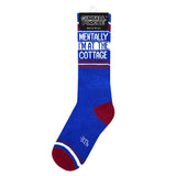 Gumball Poodle Gym Socks 'Mentally I'm at the Cottage'