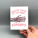 Westland Press Congratulations Card - Hand it to You