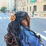 Solar Eclipse Hand-painted Pretzel Hair Claw