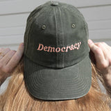 Idlewild Embroidered Washed Green Color Hat - Democracy