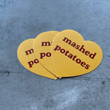 Heart Shaped Sticker - Mashed Potatoes