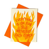 Everything Is On Fire - Risograph Love/Anniversary Card