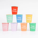 Meri Meri Mixed Happy Birthday Cups