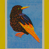 Starling Mini Riso Art Print