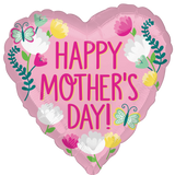 18" Mother's Day Pink Floral Balloon