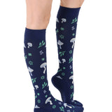 Compression Socks (15-20mmHg) - Forest Mushrooms - Navy