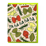 Fa La La La La Pasta Holiday Card
