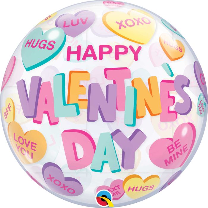 Happy Valentine's Day Balloon Candy Hearts