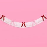 6ft Red & Pink Bow Bliss Banner w/ Layered Fringe