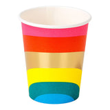 Rainbow Paper Cups - 8 Pack