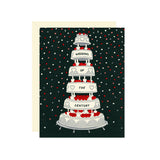 Vintage Tiered Cake Wedding Card