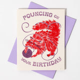 Pouncing On Your Birthday - Birthday Card