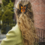 Hand-painted Monarch Butterfly Claw Hair Clip