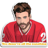Heated Rivalry Sunshine Die Cut Sticker