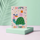 Birthday Card - Party Turtle