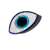 Hand-painted Evil Eye Claw Hair Clip