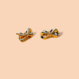 Bow Tie Pasta Studs - 18K Gold Plated