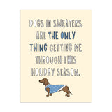 Dogs In Sweaters Holiday Card