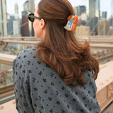 Solar Eclipse Hand-Painted King Charles Hair Claw