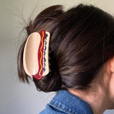 Hot Dog Hair Claw with all the Fixins