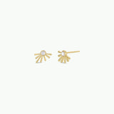 Sun Ray - Mother of Pearl / Gold Earrings