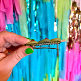 Stuffed Olive Hair Clip Set