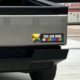 This Car Runs on Gender Fluid Bumper Magnet