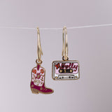 Boot & Country Cassette Earrings