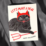 Devil Cat Halloween Card