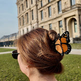 Hand-painted Monarch Butterfly Claw Hair Clip