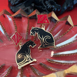 Panther Lamp earrings - retro earrings vintage style