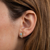 Sun Ray - Fire Opal / Gold Earrings