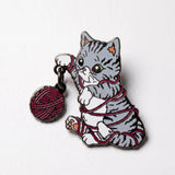 Yarn Kitty Enamel Pin