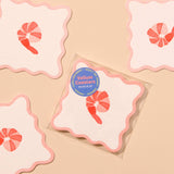 Crudite Letterpress Vellum Coasters - Shrimp (Set of 4)
