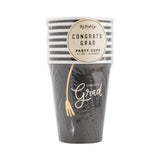 Congrats Grad Black Paper Party Cup