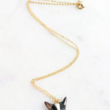 Tiny French Bulldog Face Necklace