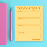 Today's Top 3 Goals  - Snarky & Funny Notepad