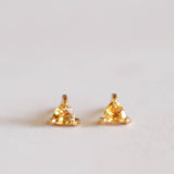 Mini Energy Gem Earrings - Citrine / Gold