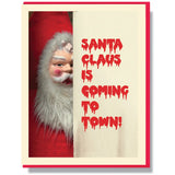 Smitten Kitten Creepy Santa Holiday Card Coming to Town