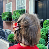 Solar Eclipse Hand-painted Bow Bookstack Hair Claw