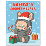 Labubu Santa's Secret Helper Christmas Card