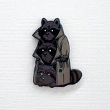 3 Raccoons In A Trench Coat Pretending To Be A Guy Enamel Pin