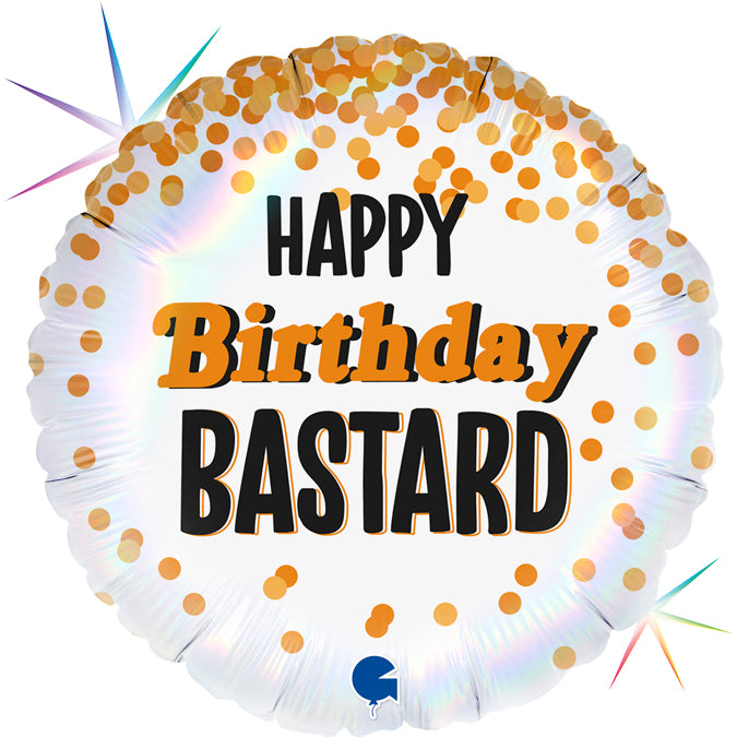 18" Happy Birthday Bastard Balloon