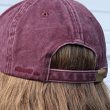 Idlewild Embroidered Washed Burgundy Hat - Pretzel
