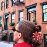 Hand-painted Christmas Flower Hair Clip